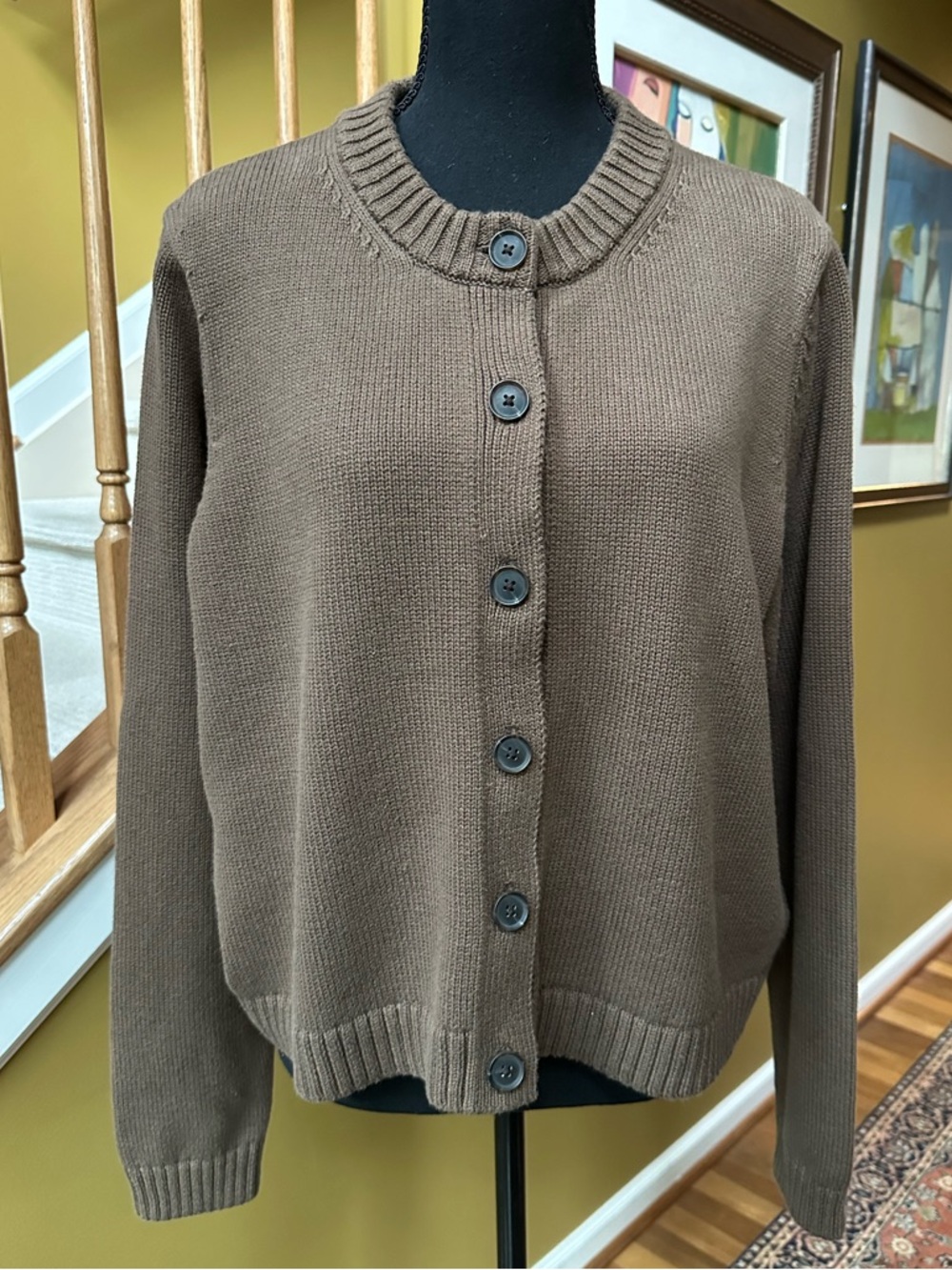 GAP Cardigan In Chocolate Brown - Picture 1 of 10
